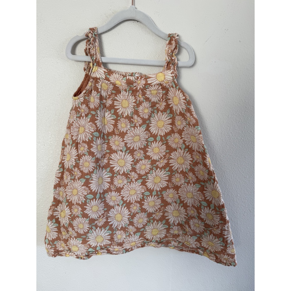 Angel Dear Girls Size 6 Brown Daisy Print Dress